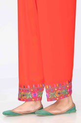 Orange Phool 6 in Orange coloured Cambric fabric 2